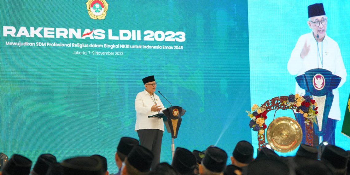 LDII menyatakan siap mewujudkan Indonesia Emas tahun 2045 bersama dengan pemerintah. Foto: LINES.
